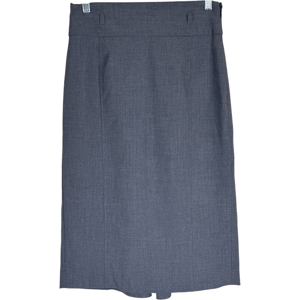 Worthington Womens Skirt Size 4 Blue Gray Trumpet Hem Career Stretch Lined